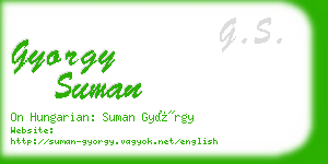 gyorgy suman business card